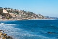 Shore in Malibu. Summer day at the pacific ocean Royalty Free Stock Photo