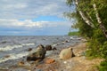 Shore of Onega lake in Karelia Royalty Free Stock Photo