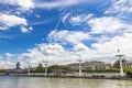 Enbankment of the Rhone river in Lyon, France
