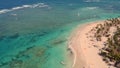 The shore of the sea from a bird`s eye view