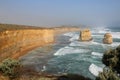 Golden cliff at sunset - Twelve Apostles Royalty Free Stock Photo