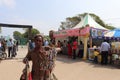 Poor girl selling bead necklaces outside the Shore Temple at Mahabalipuram in Tamil Nadu, rural India