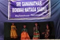 Puppet dance at the Indian dance festival inside the Shore Temple at Mahabalipuram in Tamil Nadu, India