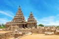 Shore temple a popular tourist destination and UNESCO world heritage at Mahabalipuram, Tamil Nadu, India