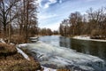 On the shore there is still snow, but the river has already cleared the channel from the ice