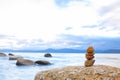 Shore Zen Stone Stack Royalty Free Stock Photo