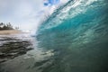 Shorebreak Wave Rip Curl Barrel Royalty Free Stock Photo