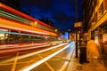 Shoreditch High Street in London, UK, at night Royalty Free Stock Photo