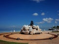 The shorefront promenade of Campeche in Mexico