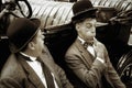 SHOREHAM-BY-SEA, WEST SUSSEX/UK - AUGUST 30 : Laurel and Hardy l Royalty Free Stock Photo