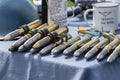SHOREHAM-BY-SEA, WEST SUSSEX/UK - AUGUST 30 : Old WW2 ammunition