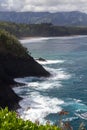 Shoreline Breaking Waves Kauai Hawaii Royalty Free Stock Photo