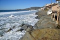Shoreline at Brooks and Oak Street Beach in Laguna Beach, California. Royalty Free Stock Photo
