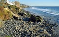 Shoreline at Cress Street Beach in Laguna Beach, California. Royalty Free Stock Photo