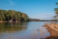 Shoreline erosion at the lake Royalty Free Stock Photo