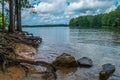 Shoreline erosion at Lake Lanier in Georgia Royalty Free Stock Photo