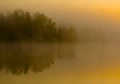 Shoreline Hidden in Fog