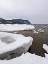 Shoreline of Lake Superior in winter Royalty Free Stock Photo