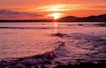 Waves At Sunrise In Cayo Coco, Cuba Royalty Free Stock Photo