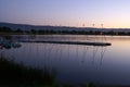 Shoreline Park Lake in evenings, Mountain View, California, USA