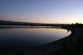 Shoreline Park Lake in evenings, Mountain View, California, USA Royalty Free Stock Photo