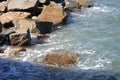 Shoreline rocks at Sebastian inlet