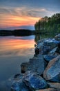 Shoreline Sunset Royalty Free Stock Photo