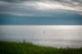 Shoreline view of Lake Erie from Euclid Beach Park in Cleveland, Ohio