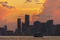 Miami City Downtown district buildings at sunset Royalty Free Stock Photo
