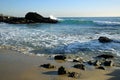 Shoreline at Woods Cove Beach in Laguna Beach, California. Royalty Free Stock Photo