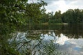 On the shores of Lake Chernoe in the vicinity of the town of Pokrov