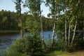 On the shores of Lake Chernoe in the vicinity of the town of Pokrov