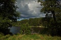 On the shores of Lake Chernoe in the vicinity of the town of Pokrov