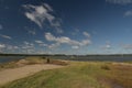 Shores of Poole harbour from Studland Heath near Swanage on Dorset Coast Royalty Free Stock Photo