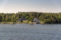 Shoreside home on the archipelago leading to Stockholm Royalty Free Stock Photo