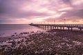 Shorncliffe pier during sunrise Royalty Free Stock Photo