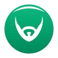 Short beard icon vector green