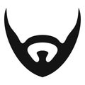 Short beard icon, simple style.