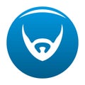 Short beard icon blue vector