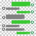 Short bubble message, chat speech conversation, interface dialog vector illustration