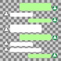 Short bubble message, chat speech conversation, interface dialog vector illustration