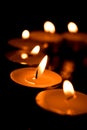 Short-cut candles burning Royalty Free Stock Photo
