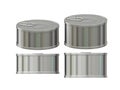 Short cylindrical aluminum tin can with pull tab, clipping path