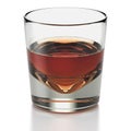 Short drink shot glass with whisky type drink