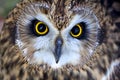 A short eared owl face Royalty Free Stock Photo