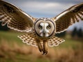 Ai Generated illustration Wildlife Concept of Short Eared Owl Royalty Free Stock Photo