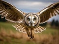 Ai Generated illustration Wildlife Concept of Short Eared Owl