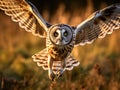 Ai Generated illustration Wildlife Concept of Short Eared Owl Royalty Free Stock Photo
