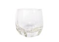 Short glass cup isolated