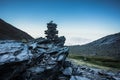 Cairns stacked along route to Spains highest point - mulhacen